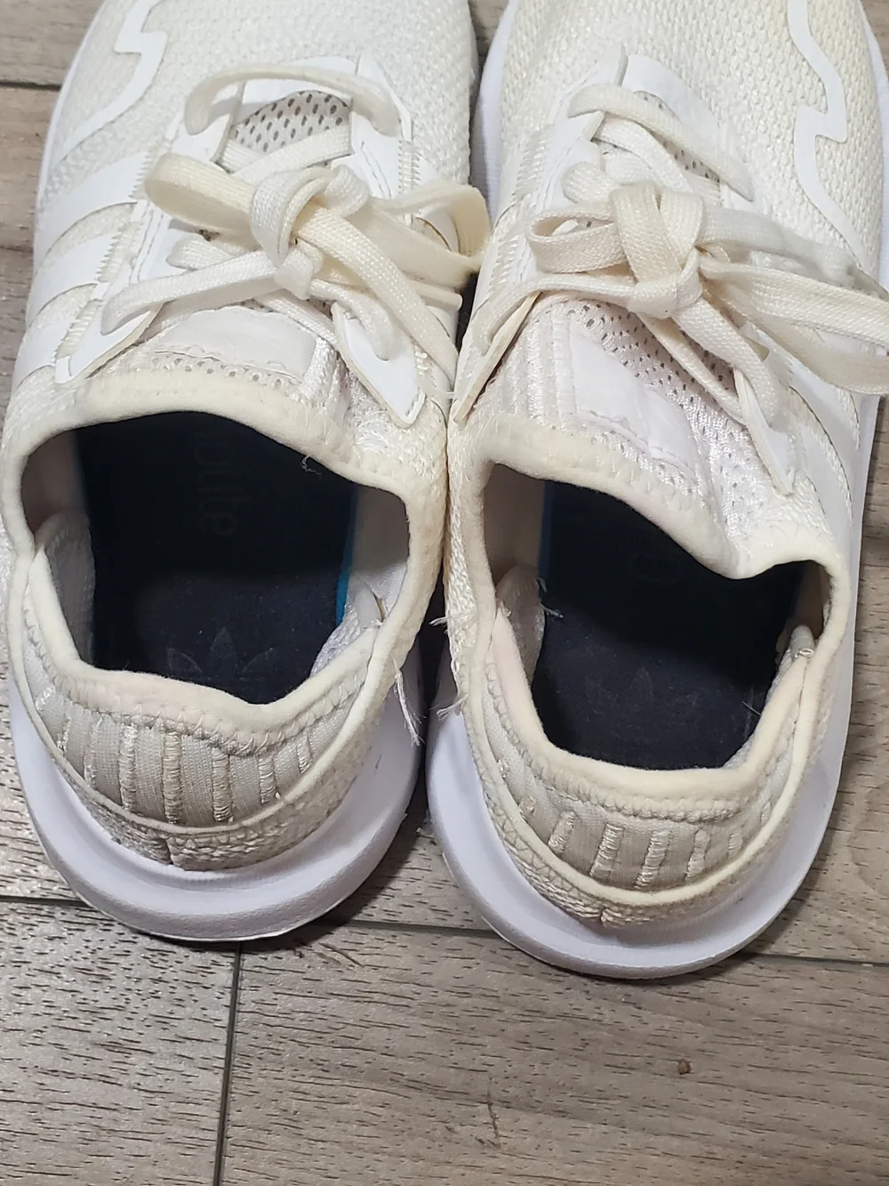 adidas Off-White Knit Lace-Up Sneakers